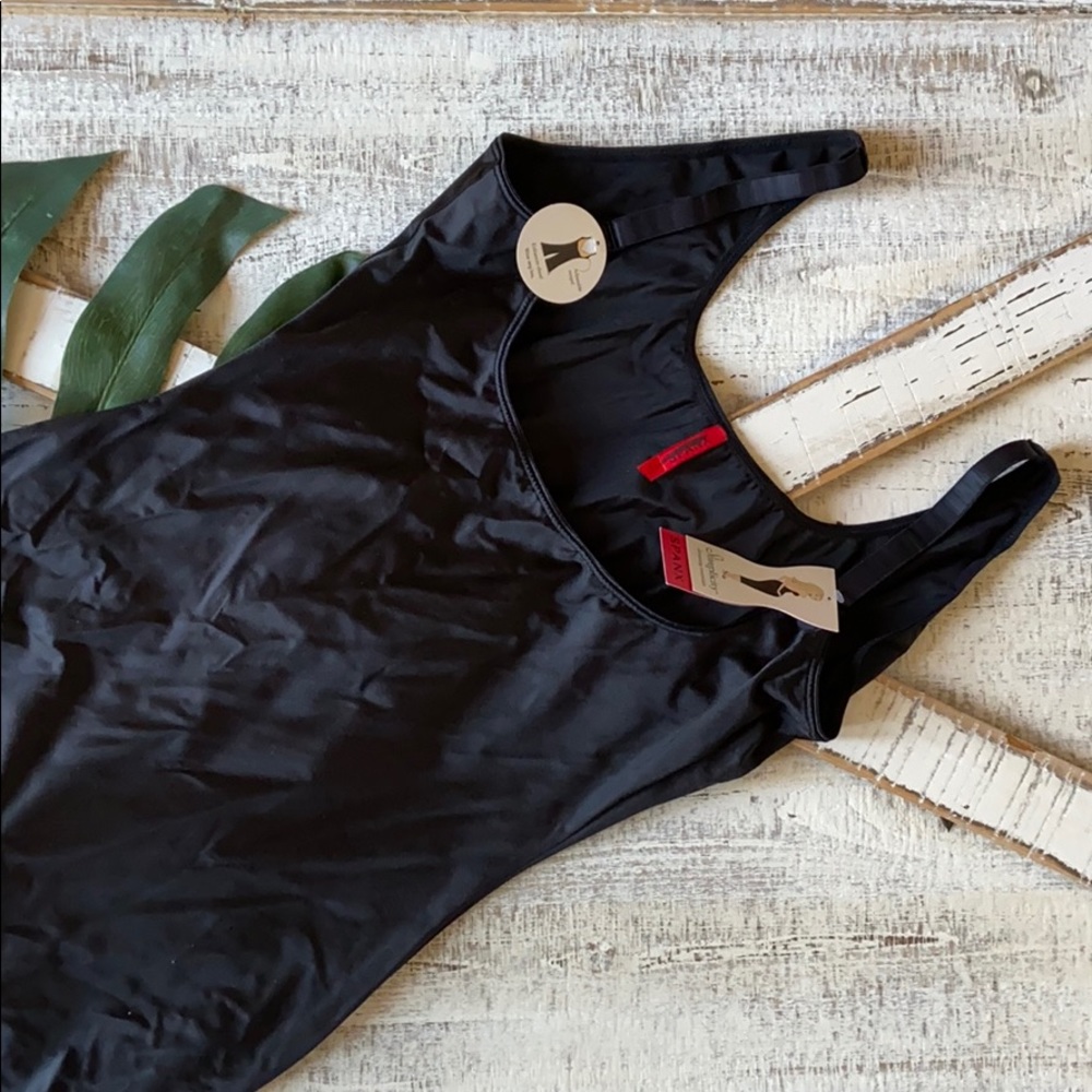 Spanx open bust suit $88 NWT black nude XL 3X